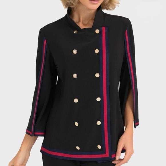 Joseph Ribkoff Jackets & Blazers - Authentic Joseph Ribkoff 193190 Button Striped Military LDS Jacket. Size 4